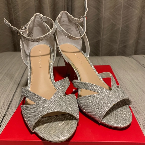 Silver Sparkly Heels - Picture 1 of 7